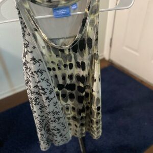 Simply Vera Vera Wang Green and Black Sleeveless Tank Top